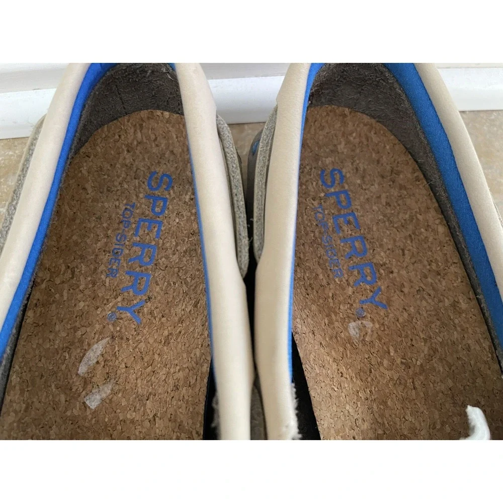 Sperry Top Sider Plush Tri Tone Womens Size 8.5 Leather Boat Shoes STS83712